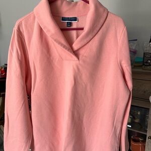 Karen Scott Sport Coral Pink Long Sleeve Top